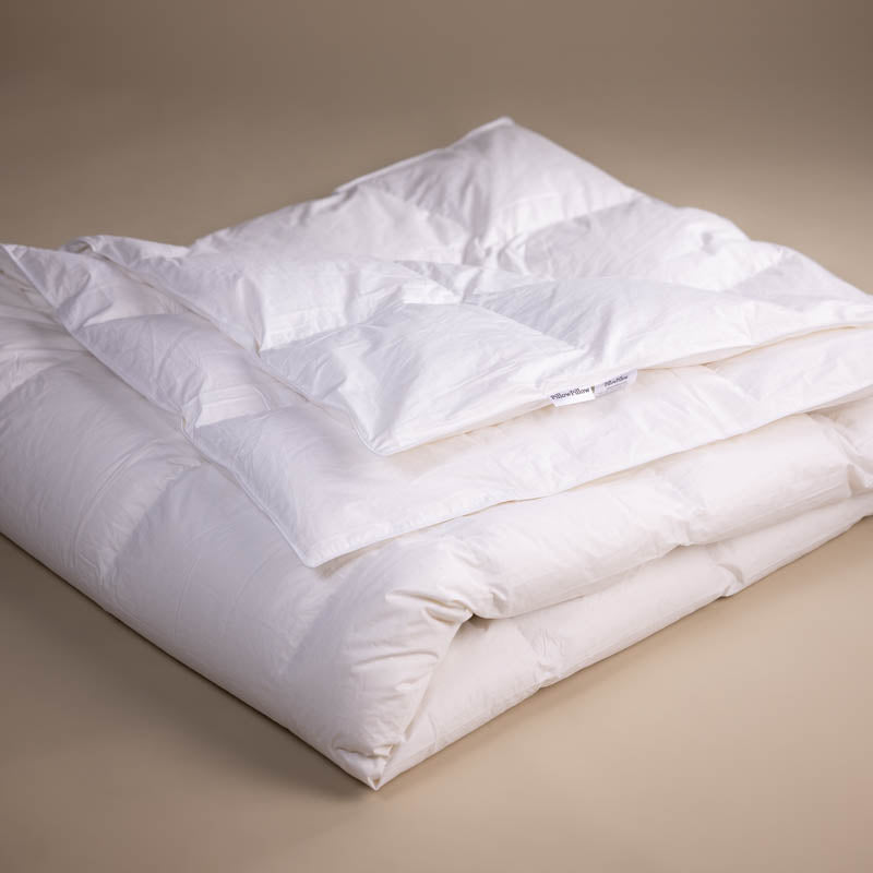 13.5 Tog White Goose Down Duvet folded over