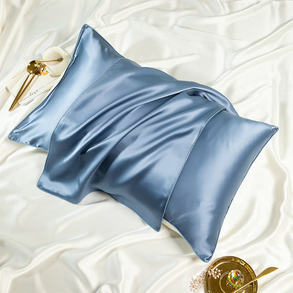 SleepNest Silk Pillowcase – One Pair, Solid Color